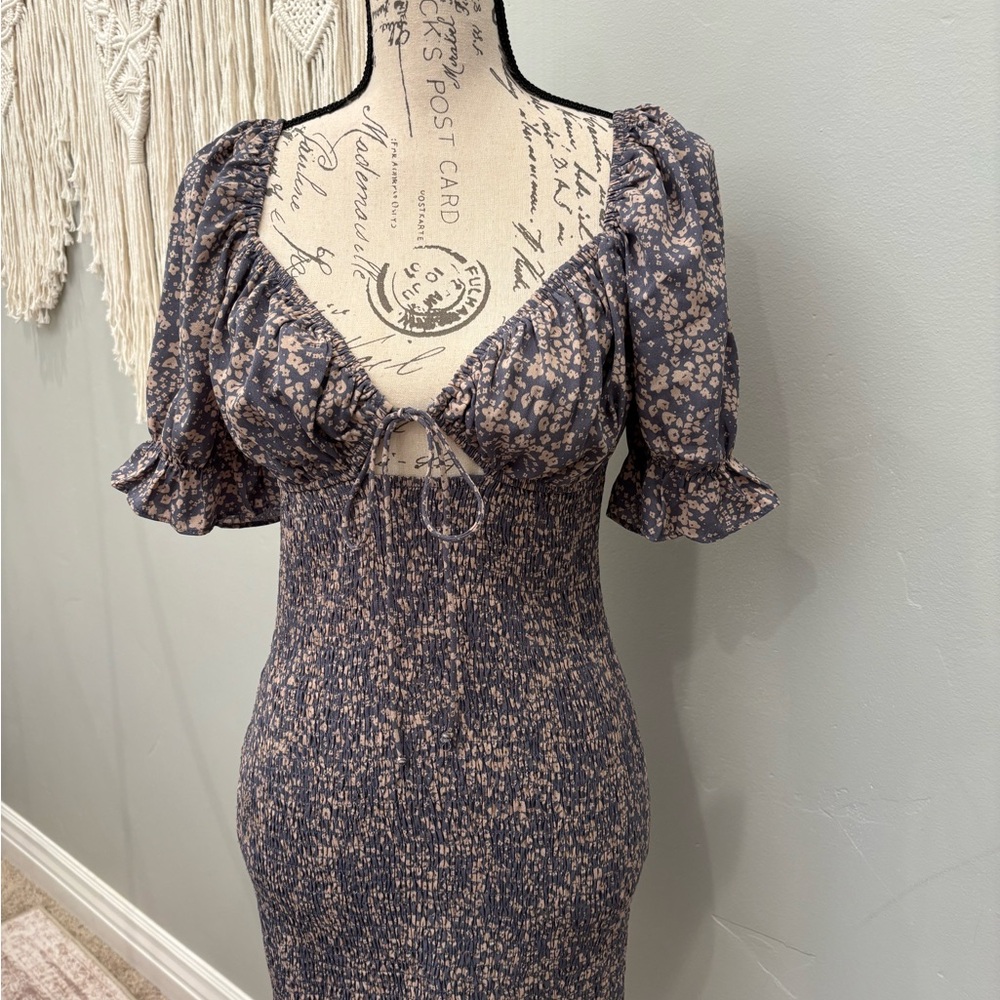 Chic Navy Floral Mini Dress